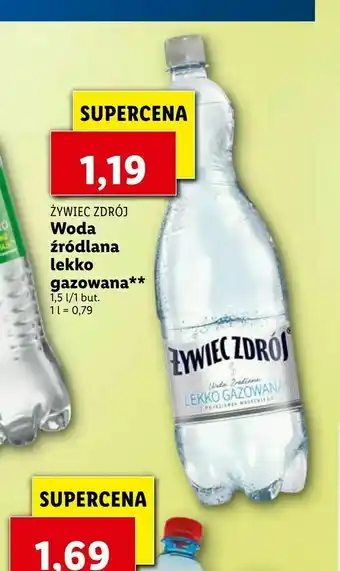 Lidl Woda. źródlana. lekko gazowana** oferta