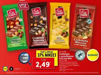 Lidl Czekolada z certyfikatem UTZ lub RFA oferta