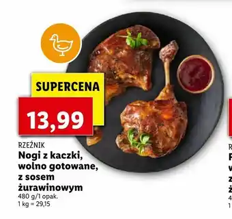 Lidl Nogi z kaczki, wolno gotowane, z sosem żurawinowym oferta