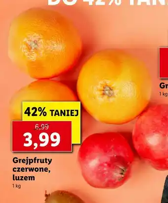 Lidl Grejpfruty czerwone, luzem oferta