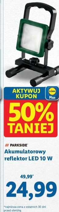Lidl PARKSIDE Akumulatorowy reflektor LED 10 W oferta