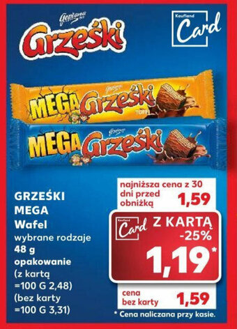 Kaufland GRZEŚKI MEGA Wafel 48 g oferta