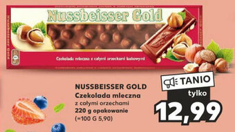 Kaufland NUSSBEISSER GOLD Czekolada mleczna 220 g oferta