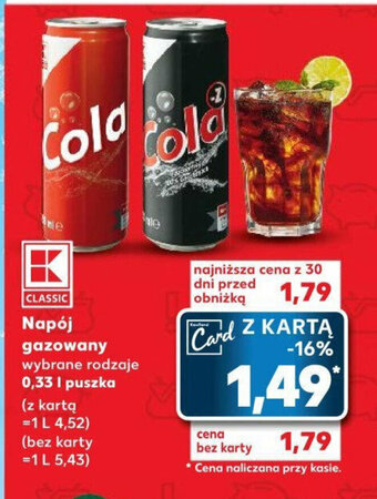 Kaufland Napój gazowany 0,33 l oferta
