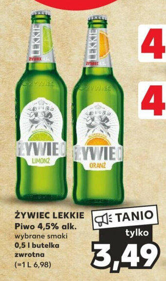 Kaufland ŻYWIEC LEKKIE Piwo 4,5% alk. 0,5 l oferta