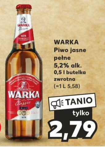 Kaufland WARKA Piwo jasne pełne 5,2% alk. 0,5 l oferta