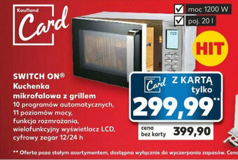 Kaufland SWITCH ONⓇ Kuchenka mikrofalowa z grillem oferta