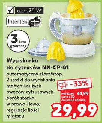 Kaufland Wyciskarka do cytrusów NN-CP-01 oferta