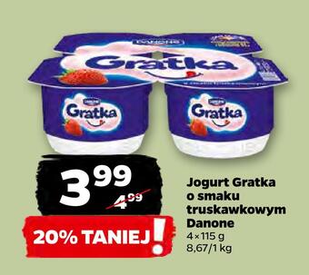 Netto Jogurt gratka o smaku truskawkowym danone oferta