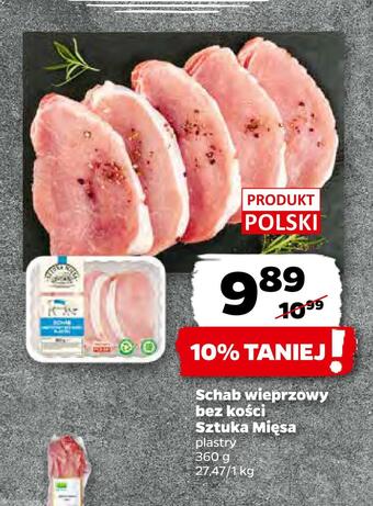 Netto Schab wieprzowy bez kości sztuka mięsa oferta