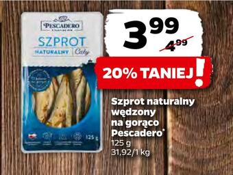 Netto Szprot naturalny wędzony na gorąco pescadero oferta