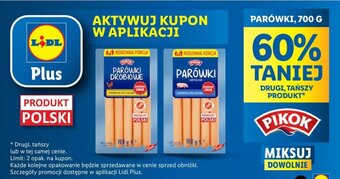 Lidl PARÓWKI, 700 G oferta
