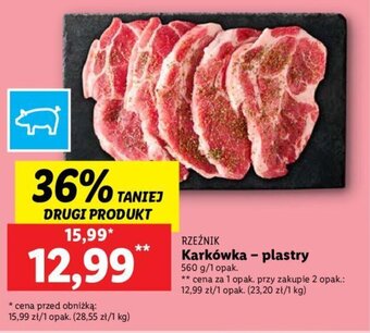Lidl RZEŹNIK Karkówka - plastry 560 g oferta
