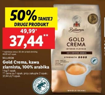 Lidl BELLAROM Gold Crema, kawa ziarnista, 100% arabika oferta