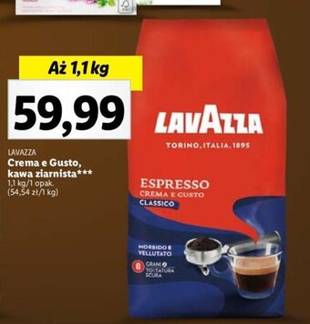 Lidl LAVAZZA Crema e Gusto, kawa ziarnista 1,1 kg oferta