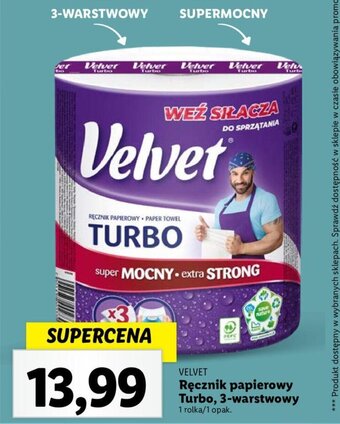 Lidl VELVET Ręcznik papierowy Turbo, 3-warstwowy oferta