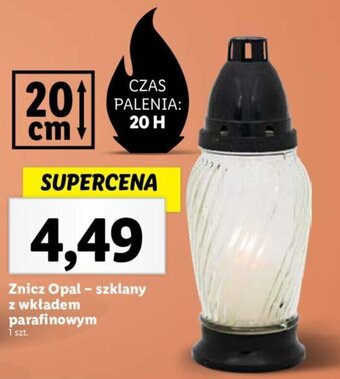 Lidl Znicz Opal - szklany z wkładem parafinowym oferta