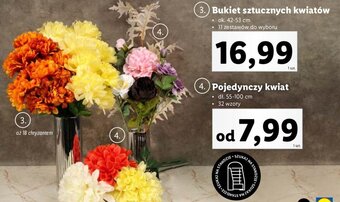 Lidl Bukiet sztucznych kwiatów oferta