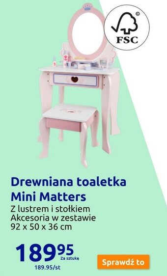 Action Drewniana toaletka Mini Matters oferta