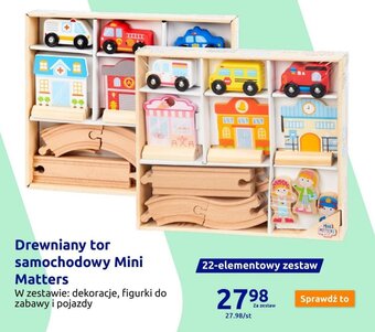 Action Drewniany tor samochodowy Mini Matters 22 el. oferta