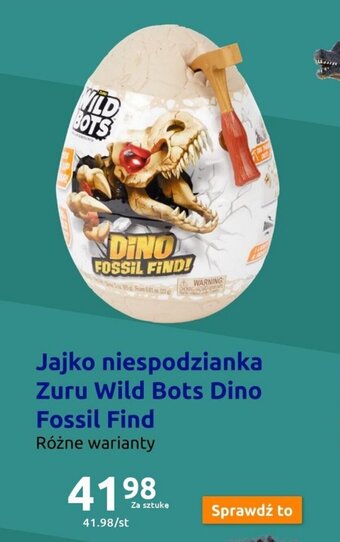 Action Jajko niespodzianka Zuru Wild Bots Dino Fossil Find oferta