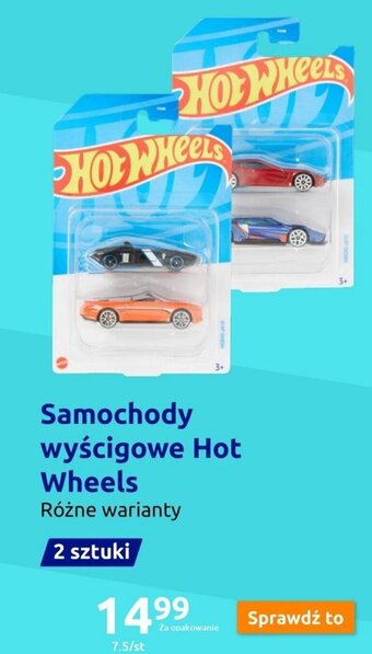 Action Samochody wyścigowe Hot Wheels 2 szt. oferta