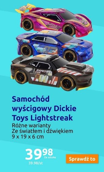 Samochód wyścigowy Dickie Toys Lightstreak