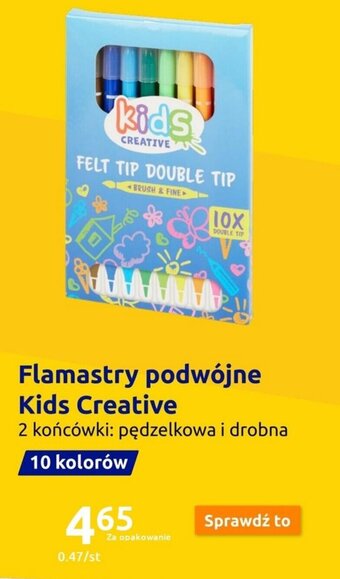Action Flamastry podwójne Kids Creative 10 kolorów oferta