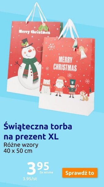 Action Świąteczna torba na prezent XL 40 x 50 cm oferta