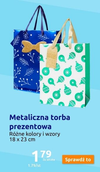 Action Metaliczna torba prezentowa oferta