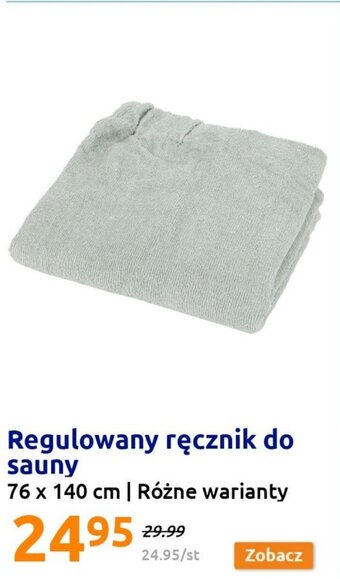 Action Regulowany ręcznik do sauny oferta
