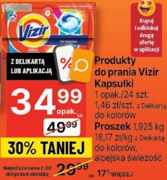 Delikatesy Centrum Vizir Proszek do prania 1,925kg oferta