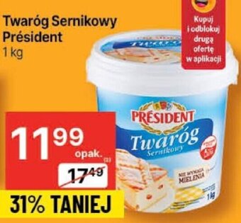 Delikatesy Centrum Twaróg Sernikowy Président 1kg oferta