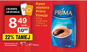 Delikatesy Centrum Kawa mielona Prima Finezja 250g oferta
