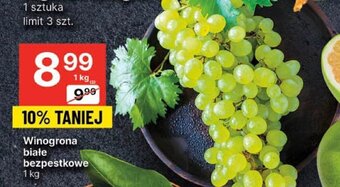 Delikatesy Centrum Winogrona białe bezpestkowe 1kg oferta