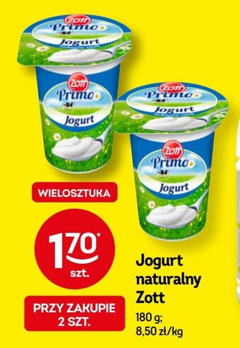 Żabka Jogurt naturalny Zott 180 g oferta