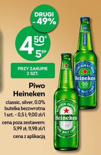 Żabka Piwo Heineken 0,5 l oferta