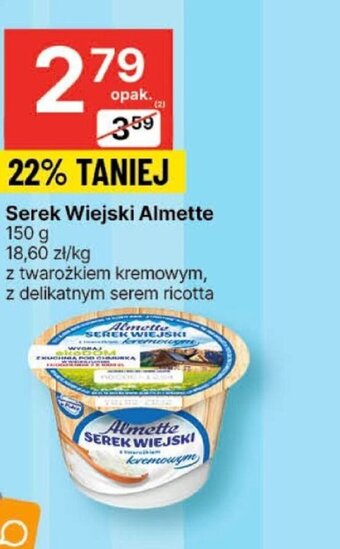 Delikatesy Centrum Serek Wiejski Almette 150 g oferta