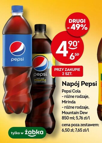 Żabka Napój Pepsi 850 ml oferta