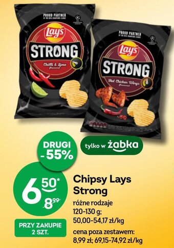 Żabka Chipsy Lays Strong 120-130 g oferta