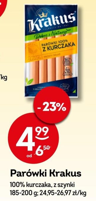 Żabka Parówki Krakus 185-200 g oferta