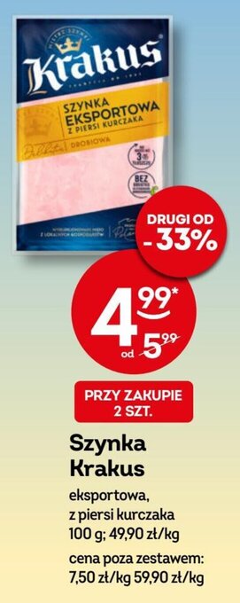 Żabka Szynka Krakus 100 g oferta