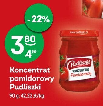 Żabka Koncentrat pomidorowy Pudliszki 90 g oferta