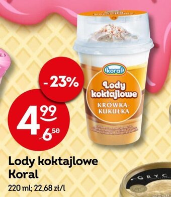 Żabka Lody koktajlowe Koral 220 ml oferta