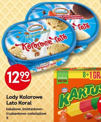 Żabka Lody Kolorowe Lato Koral 1 l oferta