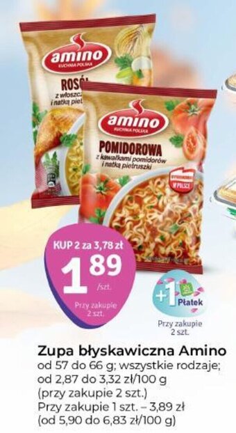 Stokrotka Zupa błyskawiczna Amino od 57 do 66 g oferta