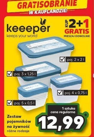 Zestaw pojemników na żywność 500 ml
