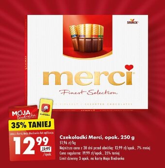 Biedronka Czekoladki Merci 250 g oferta