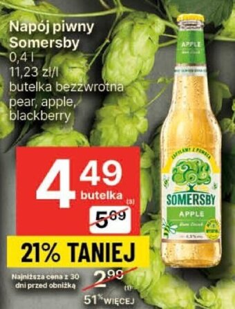 Delikatesy Centrum Napój piwny Somersby 0,4 L oferta
