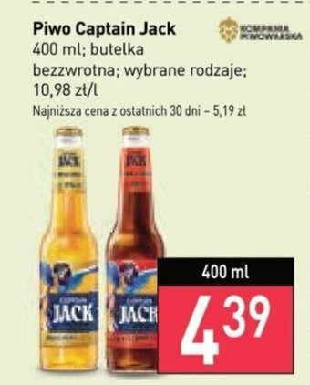 Stokrotka Piwo Captain Jack 400 ml; oferta